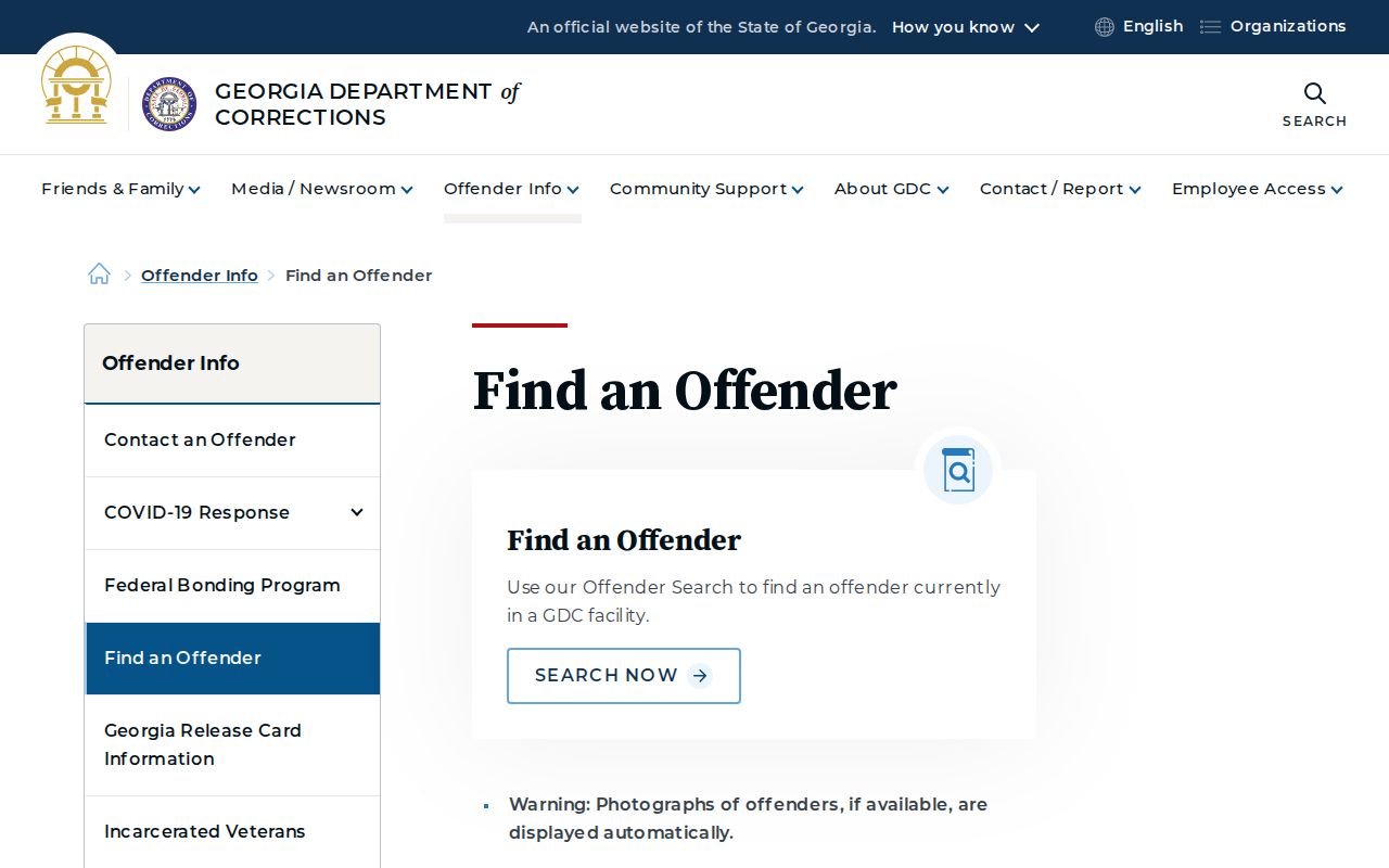 Georgia Department of Corrections offender search for Taylor County custody follow-up